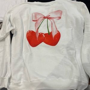 cherry bomb handmade sweatshirt